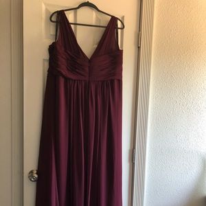 Bill Levkoff A-line bridesmaid dress size 24 wine